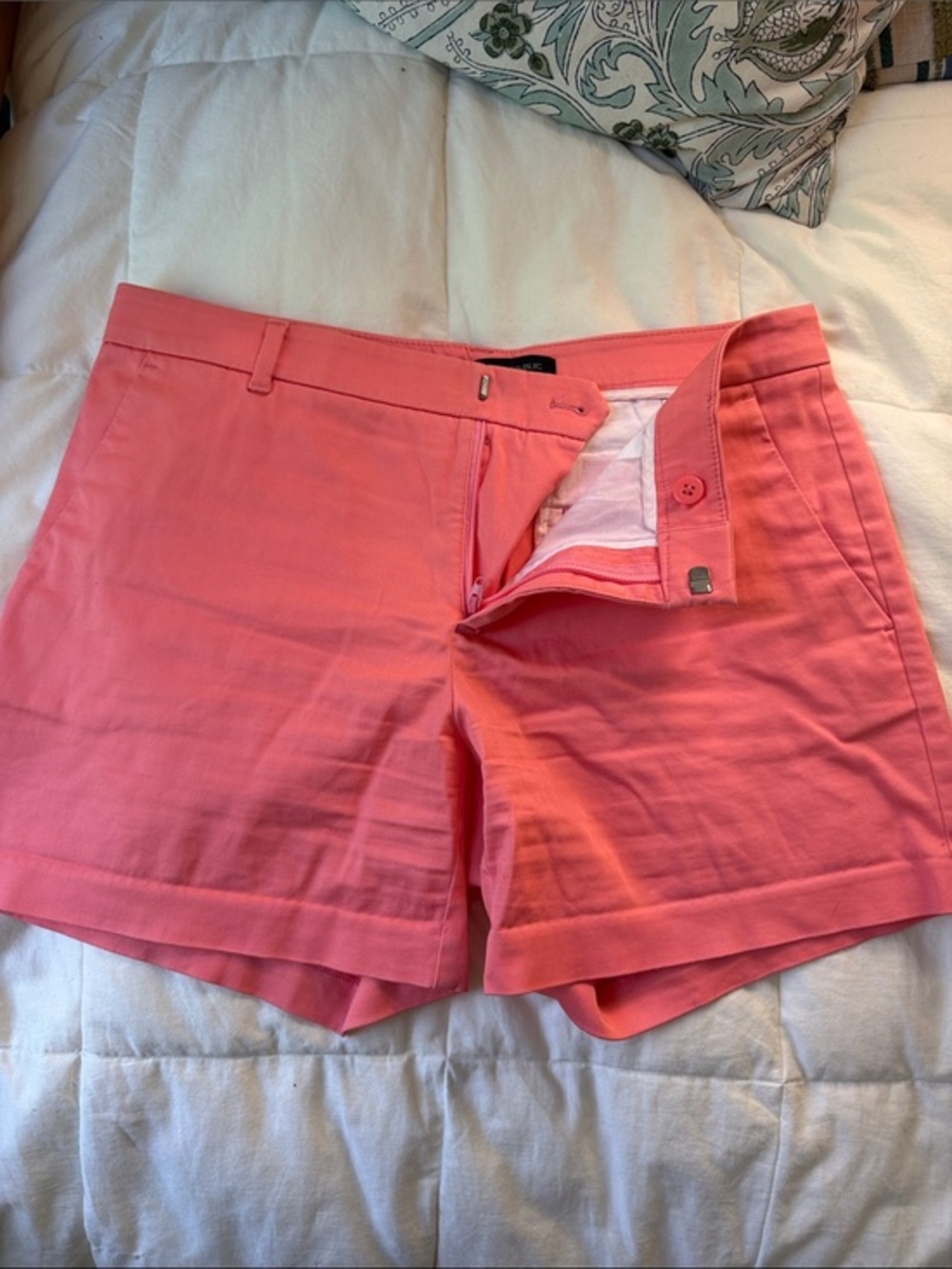 Banana Republic Coral Pink Tailored Bermuda Shorts